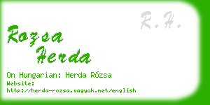 rozsa herda business card